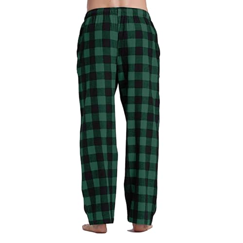 Mens Flannel Pajama Pants Soft Sleep Pants Comfy Drawstring Lounge Bottom with Pockets Sweatpants3