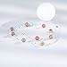 Bracelet Argent 925 Femme,Bracelets D'Amitié en Argent S925 avec Cristal De Cheveux De Pierre De Lune Cristal De Fraise Bracelet Réglable Bijoux De Mode Cadeau pour Les Femmes Couples De Fille