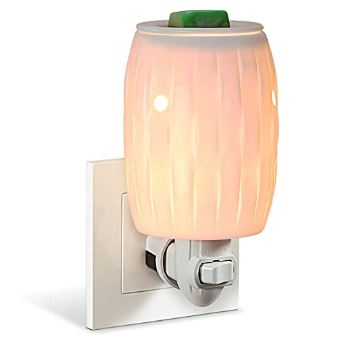 Star Moon Plug In Wax Warmer For Home Décor, Wax Melter Plug In, Pluggable Home Fragrance Diffuser, No Flame, Removable Dish, With One More Bulb (Bamboo Weaving) #TOP7