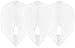 LSTYLE Dart Flights - L3 PRO KAMI Shape - White | 2-Pack (6 Flights) | for Soft & Steel Tip Darts