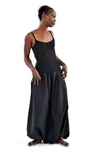FANTAZIA Pantalon Sarouel Unisexe unitaille - Taille Unique Noir