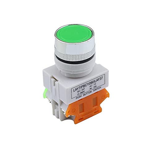 Interrupteur LA37 double bouton à tête plate avec voyant LED 1NO 1NC 22mm