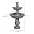 ourrco Garden Rustic Outdoor Floor 2-Tier Water Fountains 48.4" H Classical Flowerpot Shape Top Concrete Fountain and Waterfalls for Outdoor, Garden, Backyard, Porch, Deck, Patio