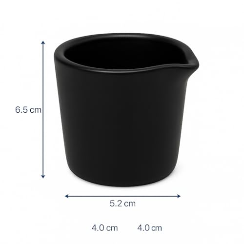 Image of Longpi Black Pottery Pourer - Small Size (Handcrafted Measuring & Serving Cup)