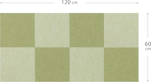 【日本製 撥水 消臭 洗える】ずれない タイルカーペット 30×30cm グリーンセット 8枚 フラットタイプ おくだけ吸着 ジョイントマット