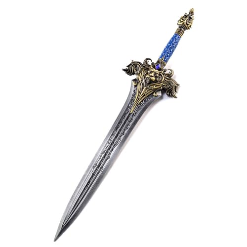 GTXEG Wow King Leorn's Sword, Game Equipment 30cm/11.81in Metal Model with Display Stand Cosplay Anime Merchandise Home Mini Decoration Desktop Ornaments Merch