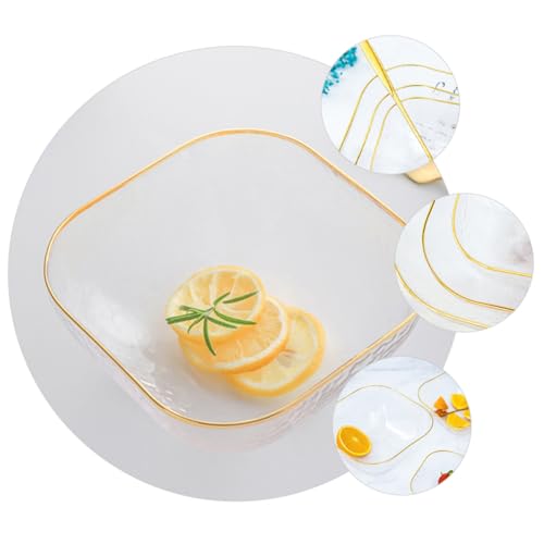 Bol de cuisine polyvalente carré martelé, verre transparent - 6