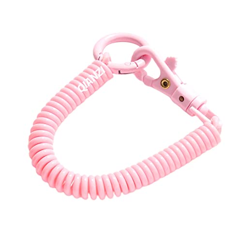 shifengzhou Spiralfedern Schlüsselanhänger - Spiralhandgelenkspule,Spiral Schlüsselanhänger Schlüsselhalter für Damen Kinder Herren, 7 Farben einziehbare Schraubenfedern Schlüsselanhänger Spiralkabel Cover