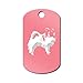 Papillon Engraved Keychain/GI Tag Mister Petlife v2 Pink