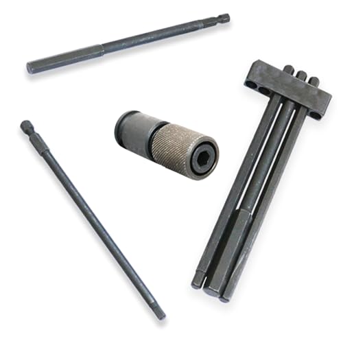 Rack-A-Tiers Allen Head Driver Bit Kit with Holder, Allen Bits for Lug Termination, Installations, & Electrical Work, Electrical Drill Bits, Quick-Change Allen Bits (72600)