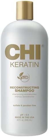 CHI Keratin Reconstructing Shampoo for Unisex, 32 Ounce
