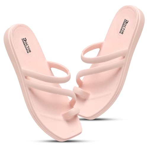 Image of DOCTOR HEALTH SUPER SOFT Premium Women's Trendy Triple Strap EVA Slippers | Soft, Open-Toe, Lightweight Daily Comfort Slides, Open-Toe Slippers for Home & Outdoor