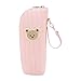 Borsa termica per biberon, adorabile orsetto, portatile, per conservare il latte materno, borsa termica impermeabile per asilo e picnic, protezione per caldo e freddo, rosa, 8x7x22cm, Unisex immagine