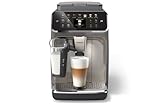 Philips 4400 Series Fully Automatic Espresso Machine, LatteGo Milk System, Integrated Grinder, 12 Hot & Iced Coffee Pre-Sets, Quick Start, SilentBrew, 15-Bar Pressure, Black Chrome (EP4444/90)