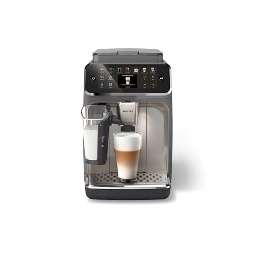 Philips 4400 Series Fully Automatic Espresso Machine – 12 Hot & Iced Coffees, Quick-to-Clean LatteGo Milk System, SilentBrew, QuickStart, Ceramic Grinder, Black Chrome (EP4444/90)