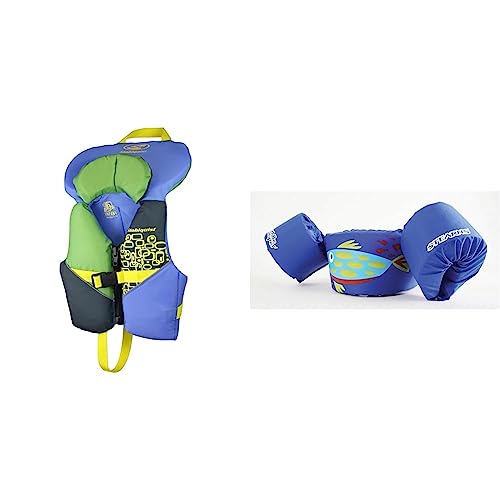 Stohlquist Toddler Life Jacket Coast Guard Approved Life Vest for Infants-Blue/Green-Infant & Stearns Original Puddle Jumper Kids Life Jacket | Life Vest for Children, Blue Fish, 30-50 lb