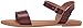 Amazon Essentials Women's Open Toe Buckle Ankle Strap Slingback Sandals, Brown, 7.5