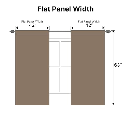 Image of H.VERSAILTEX Blackout Curtains Thermal Insulated Window Treatment Panels Room Darkening Blackout Drapes for Living Room Back Tab /Rod Pocket Bedroom Draperies (2 Panels, Macchiato, 42 x 63 Inch)