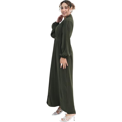 Image of Women's Muslim Dress Two Pieces Set Islamic Prayer Abaya Modest Solid Color Muslim Outfits