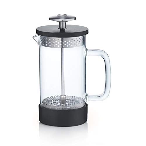 Barista & Co BC048-019 Cafetera de Prensa Francesa, Vidrio Acero Inoxidable, Negro - Imagen 3