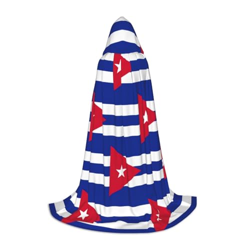 Cape à capuche Cuba ado motif imprimé géant coupe longue
