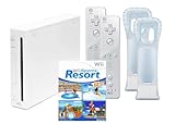 Wii Console System with Wii Sports Resort Game, Wii Fit Game, Balance Board, and 2 MotionPlus Attachments (Renewed)