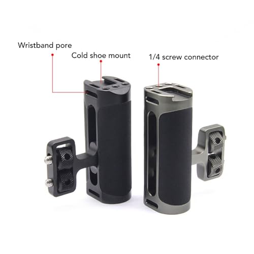 Image of Yantralay Silicon Camera Side Handle Grip for DSLR Cage | Adjustable Left Right Handgrip with Cold Shoe & 1 /4 Screw Mount | DSLR Accessories
