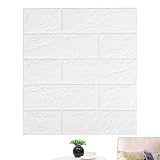 QARIDO Paneles de Pared 3D Ladrillo, Paneles de ladrillo sintético de 13 x 15 Pulgadas para despegar y Pegar, Papel Pintado de ladrillo 3D Peel and Stick, Paneles de ladrillo Falso, Pegatinas