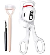 LICNIA Heated Eyelash Curlers, Temperature Display Heated Lash Curler with Separator Tool and Bru...