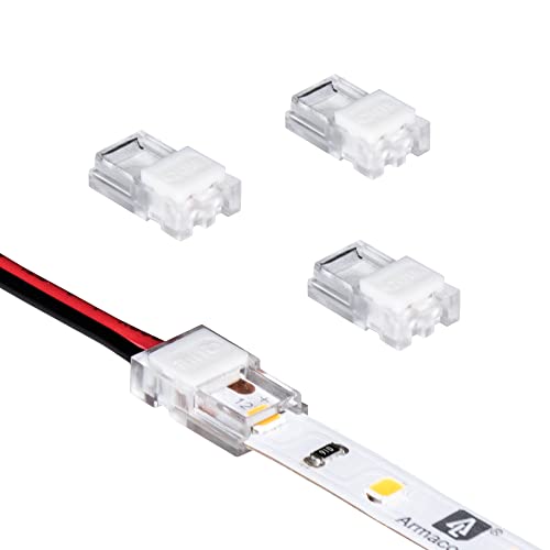 Image of Armacost Lighting SureLock Pro White /Single Color LED Tape to Wire Channel Connector 560823