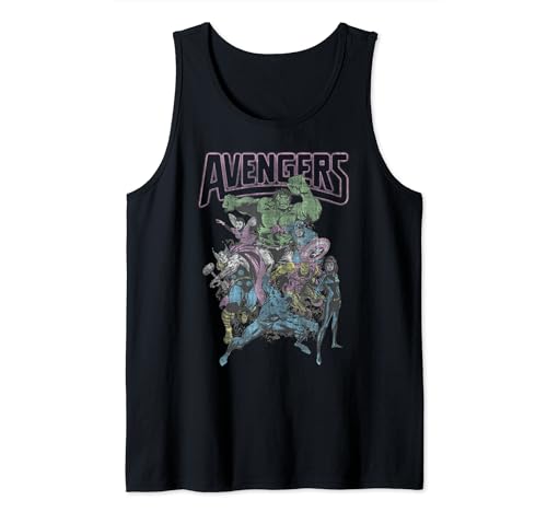 Débardeur Avengers Marvel au design graphique rose épuré et coupe ajustée haut de gamme