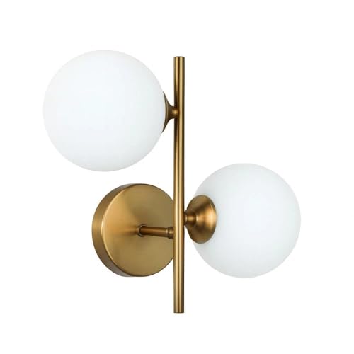 Kovalmax® Applique a parete due sfere in pvc sfera g9 lampada in metallo bronzo aq42