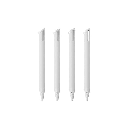 4x White Replacement Touch Screen Stylus Pens, Compatible with Nintendo NEW 2DS XL consoles (NEW Flip lid version)