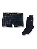 Tommy Hilfiger Herren Set aus Trunk & Socken Badehose, Window Check/des Sky, L