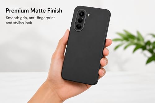 Image of FIRST MART Silicone Back Cover for OnePlus Nord CE 6 lite | Matte Black Anti-Slip Grip Case, Precise Cutouts, Scratch Resistant, Slim Fit | Pack of 1