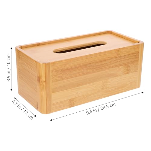 Boîte à mouchoirs en bambou robuste avec distributeur fluide