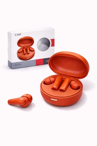 Image of Buds Pro Bluetooth Earbuds|Noise Cancelling|Ultra Bass Audio | 39 Hours Playtime Charging Case | HD Mic Calls | Gaming Low Latency | Touch Sensor | Sweat Resistant Wireless Headphones (Orange)