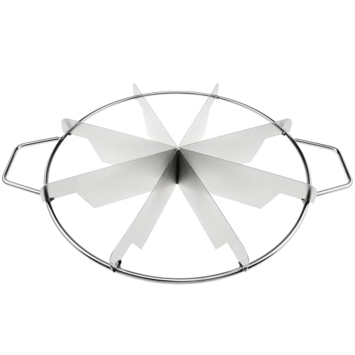 safycaby 8-Slice Stainless Steel Pie Cutter Press Non Stick Pie Slicer Round Cake Cutter with Handle Can be Cut Into 8 Perfectly Evenly Shaped Pies (8 Slices)