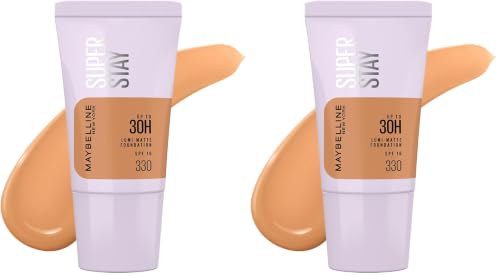 Image of Maybelline New York Super Stay Lumi Matte Liquid Foundation, 330 (Pack of 2)