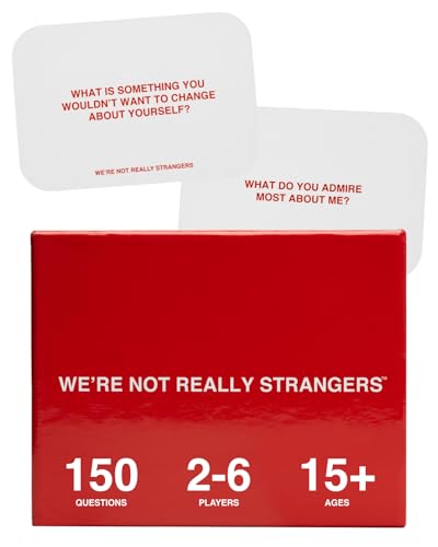 WE'RE NOT REALLY STRANGERS Card Game - 150 Conversation Cards for Adults, Teens, Couples, and Strangers - Icebreaker Questions for Game Night, Date Night, & Parties, Ages 15+, 2-6 Players