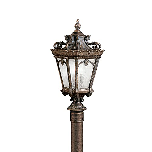 Tournai 30" 4 Light Outdoor Post Light with Clear Seeded Glass in Londonderry