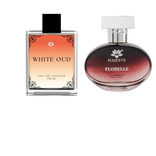 Image of White Oud & Florelle Perfume Pack of 2 | Luxury Long-Lasting | Men & Women Perfume | White Oud 100ml & Florelle 50ml