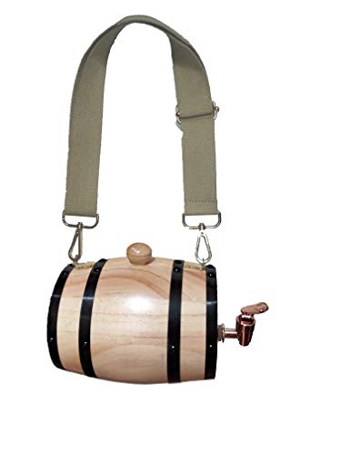 bernhardiner Rettsfass-Halsband, Whiskeyfass-Kit mit Fassornament, 1/2 Liter großes Fass mit verstellbaren Ringen