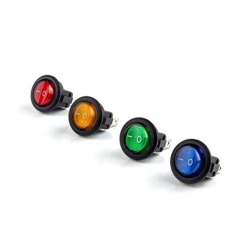Interrupteur LED 12V voiture bouton marche arrêt 3 broches rond pour tuning et habitacle