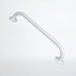 NRS Healthcare Round Flange Steel Grab Rail - 455 mm 18 inch White