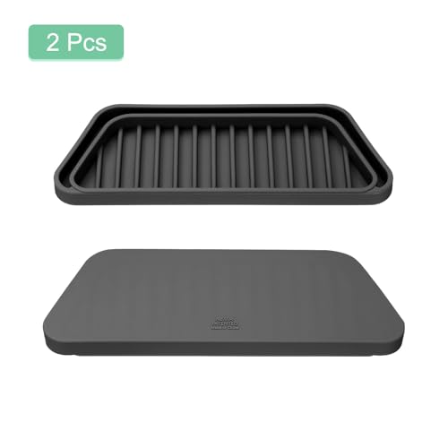 Recolector de goteo para refrigerador mini bandeja rectangular de silicona uxcell 5