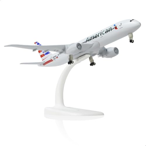 QIYUMOKE 1/300 American 787 Diecast Metal Airplane Model Kits for Boeing 787 Model Plane with...