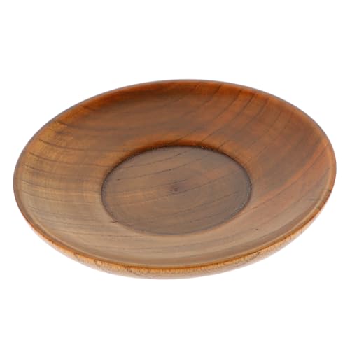 BEBEMOKO 2pcs Vinegar Dish Para Mini Postres Breakfast Tray Mini Plates Small Bowl Food Serving Plate Dip Bowl Portable Food Plate Fruit Charcuterie Boards Household Snacks Tray Wood