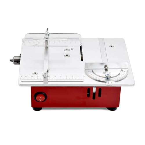 Pveanns Household Small Cutting Machine, Multifunctional Table Saw, Bench-Top Circular Saw with seven speed regulating power supply for DIY Hobby,Woodworking