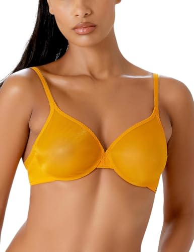 Image of Gossard Glossies Sheer Underwire Bra - Barely-There Moulded Plunge, Invisible Under Clothing